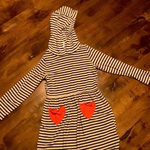 A striped heart dress size 4t